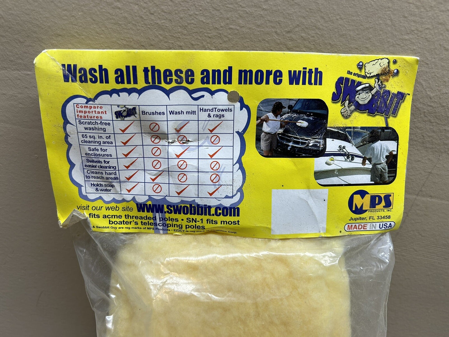 SWOBBIT SOFT WASHING TOOL SAME AS SW19140 CARS BOATS RV WINDOWS TRUCKS / NEW