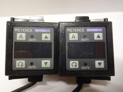 KEYENCE AP-40A / SEPARATE AMPLIFIER TYPE PRESSURE SENSOR / LOT OF 2