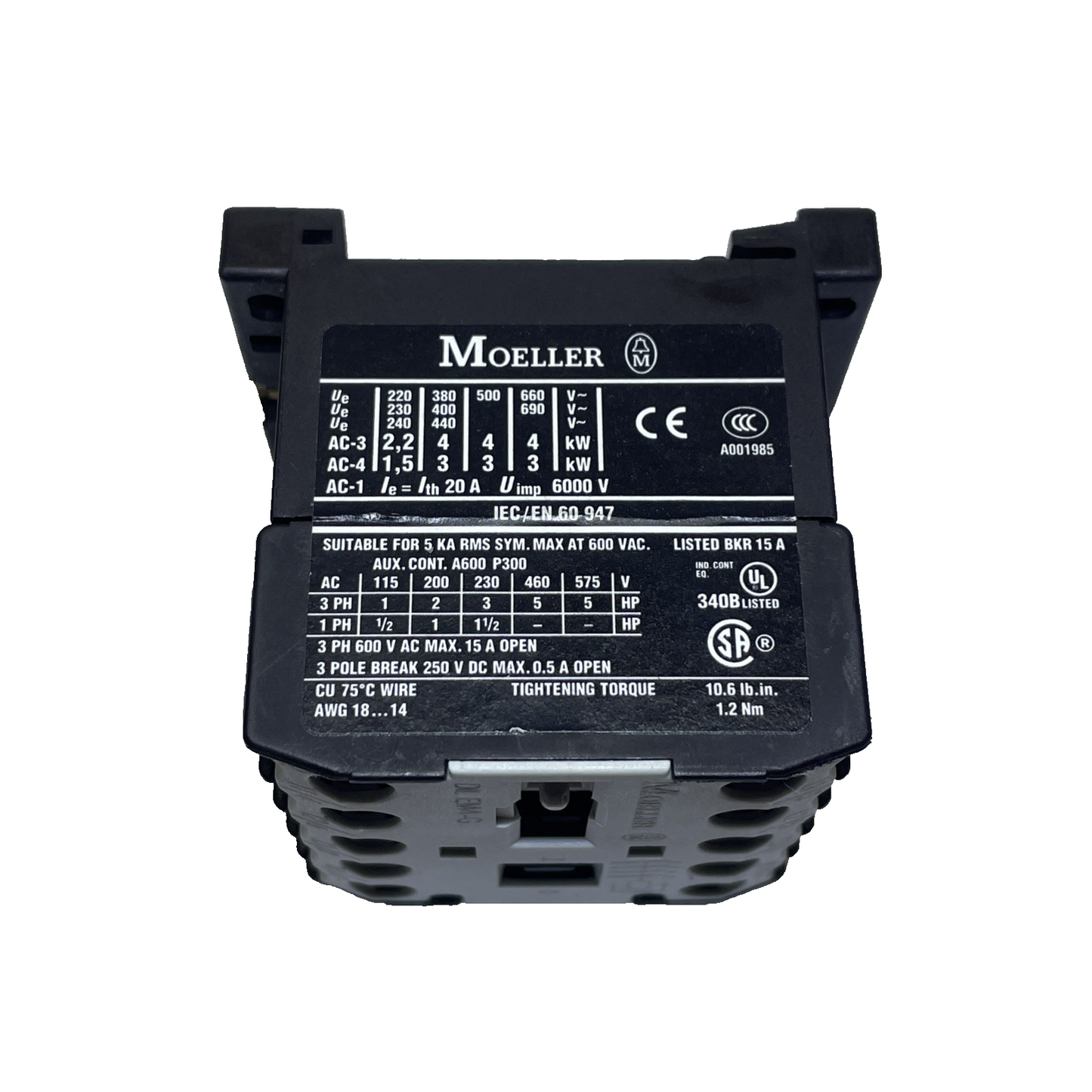 Moeller DIL EM4-G  24VDC 4PST-NO Contactor Relay DIN Rail 22A 690VAC