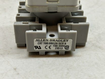 ALLEN BRADLEY 700-HA33A1-1-4 RELAY SER A 120VAC 700-HN126 BASE