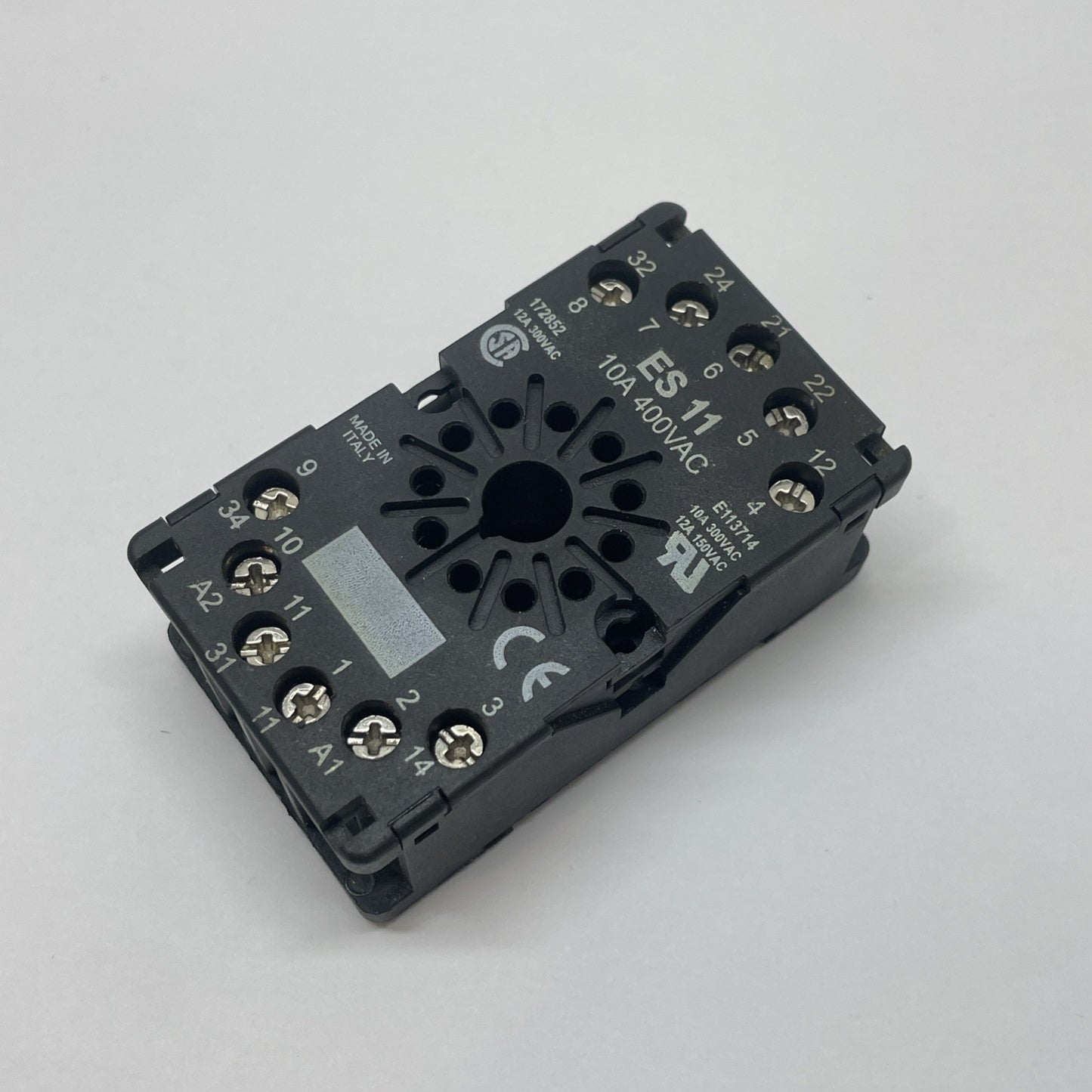 Entrelec ES 11 Relay Base 11-Pin Socket 10A 400VAC E113714 172852 (LOT OF 2)