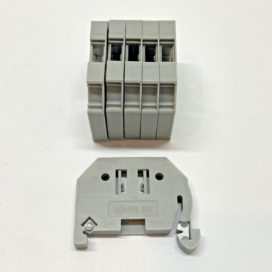 6pcs WAGO 249 Terminal End Block Screwless End Stop 6mm Wide