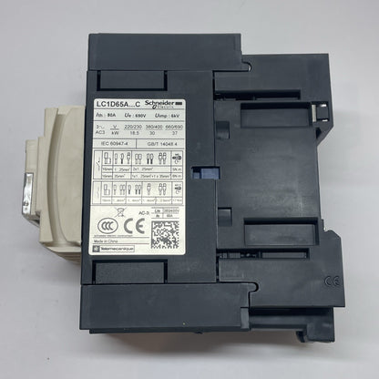 Schneider Electric LC1D65A...C 65A 3-Pole Motor Contactor