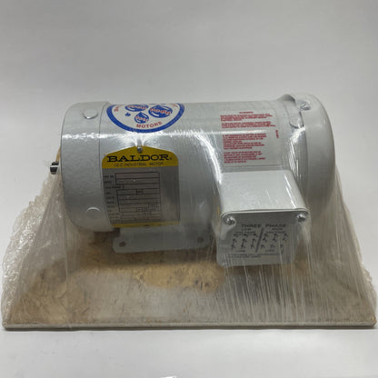*NEW* Baldor 33E124-0422 0.19 HP 1725 RPM 3-Phase Motor 208-230/460 V