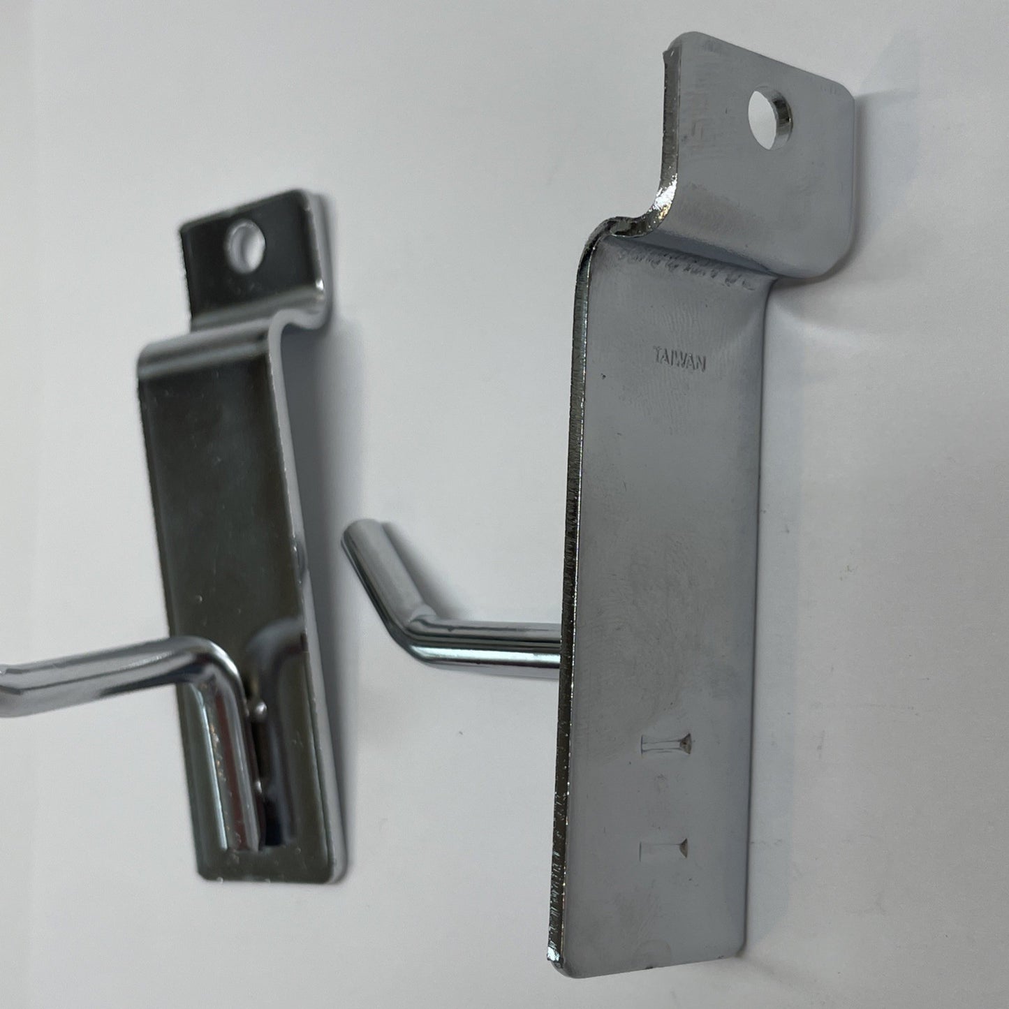 2" Slatwall Hooks, Silver, Hanger Display,Display Panel Hooks Wire Metal 2Pc Set