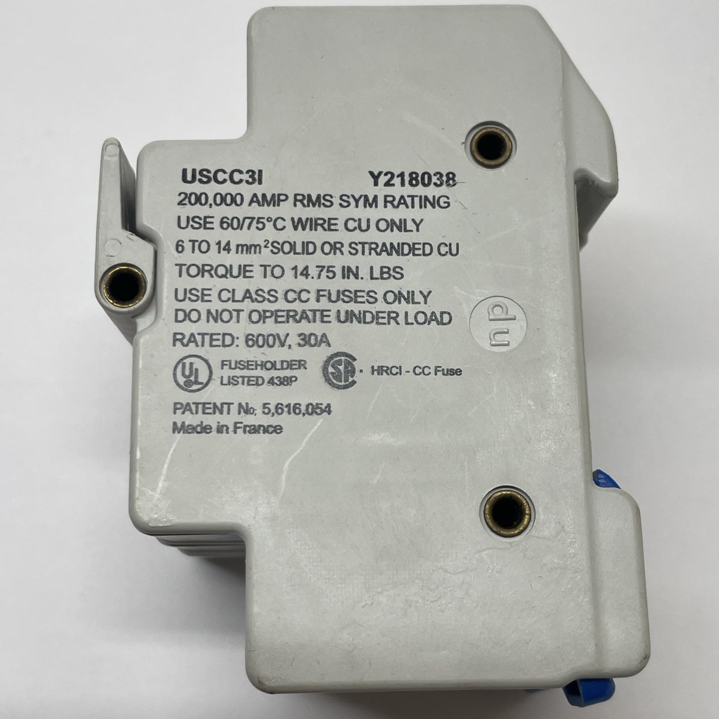 Ferraz Shawmut USCC3I / Y218038 3-Pole Fuse Holder 600 V 30A