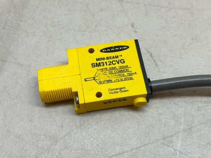 BANNER SM312CVG / 50966 MINI-BEAM SENSOR / USED AS SAMPLE ONLY