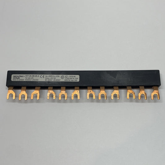 SPRECHER + SCHUH  KT7-25-DB-45-4, COMPACT COPPER BUS BAR LINK, 600VAC