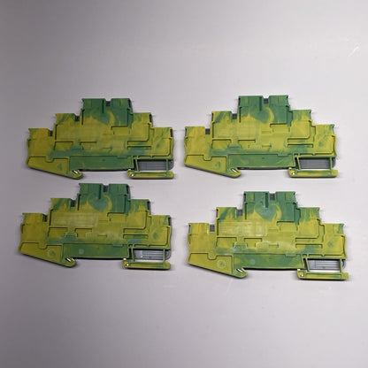 (Lot of 4) Phoenix Contact PIT2,5-3PE Spring Gage Ground Terminal Block