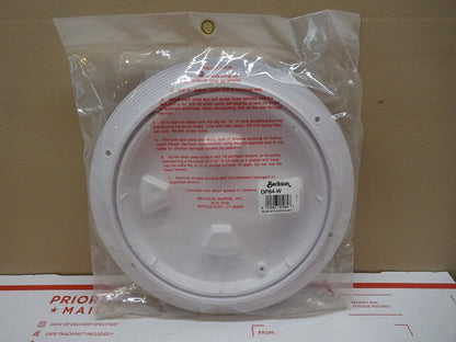 BECKSON DP84-W / SCREW OUT DECK PLATE / 8 INCH NON SKID DIAMOND WHITE / NEW