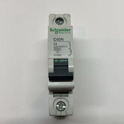 Schneider Electric C60N C6 6A C Curve MCB Circuit Breaker 1P 400V