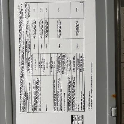 Siemens S4040B1200 ES Series 200A Main Breaker Load Center 120/240V