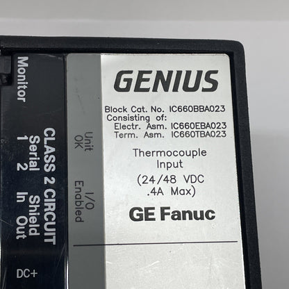 GE Fanuc IC660BBA023 Thermocouple Input Module IC660EBA023M + IC660TBA023K