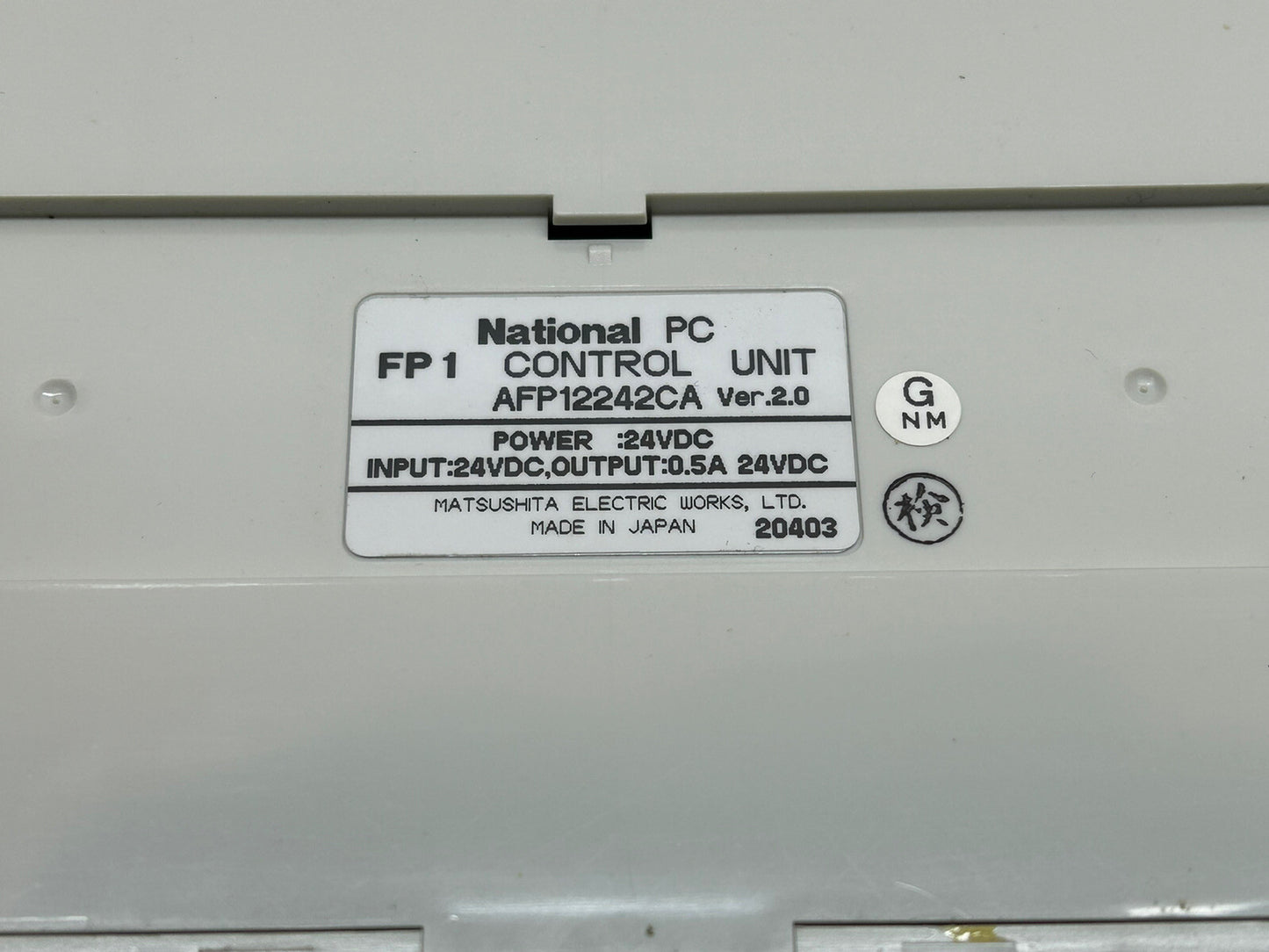 MATSUSHITA FP1 / AFP12242CA NATIONAL PC CONTROL UNIT  24VDC / USED AS SAMPLE