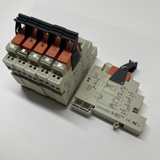 (LOT OF 6) WEIDMULLER 8533771001 PXS 35 DIN RAIL MOUNT RELAY