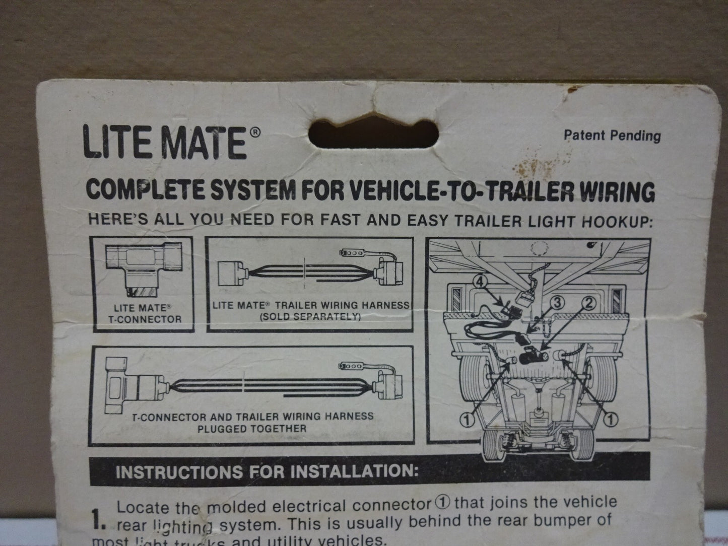 87-88 FULL SIZE BRONCO HOPPY 23045 / PLUG-IN TRAILER LIGHT T-CONNECTOR / NOS
