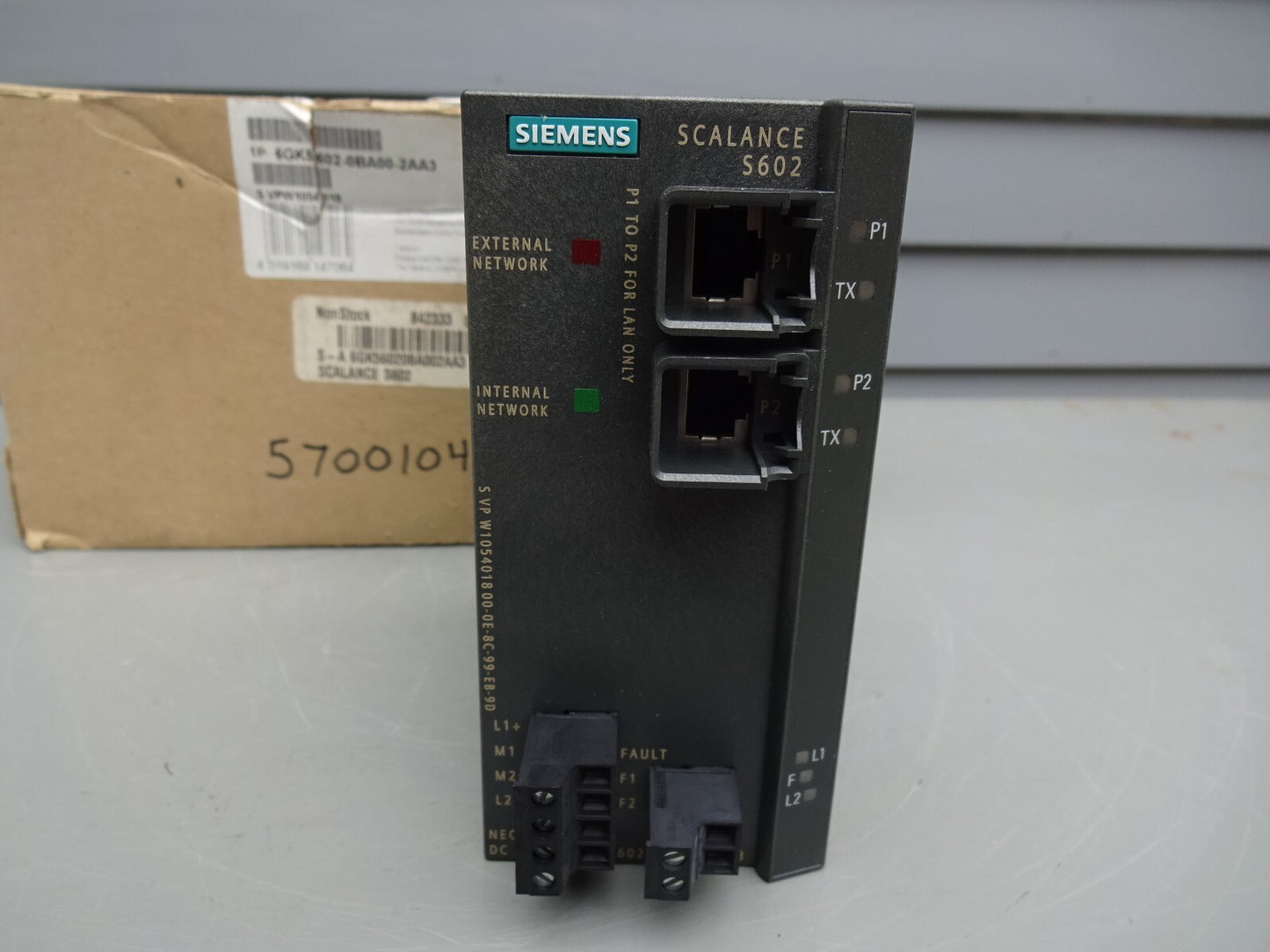 SIEMENS 6GK5602-0BA00-2AA3 / SIMATIC NET SECURITY MODULE / SCALANCE S602 / NEW