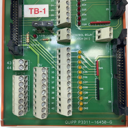 Quipp P3311-16450-G DIN Rail Mounted I/O Terminal Bd P331116450G