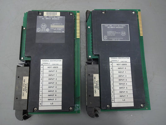 ALLEN BRADLEY 1771-IA / AC INPUT MODULE WITH 1771-WA / LOT OF 2