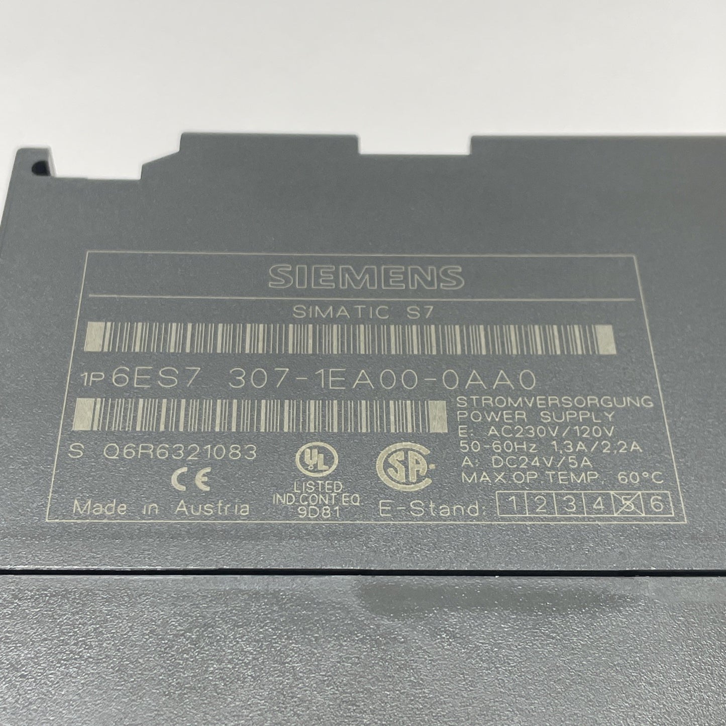 Siemens 6ES7 307‑1EA00‑0AA0 Power Supply PS307 24VDC 5A PLC Module