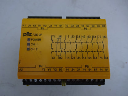 PILZ 777140 PZE 9P 24VAC/DC 8S10 SAFETY RELAY