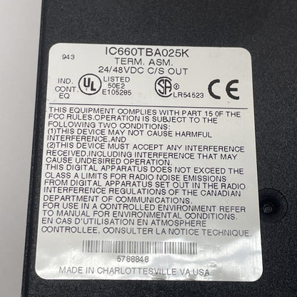 GE Fanuc IC660BBA025 Genius I/O Module IC660EBA025K + IC660TBA025K (USA)
