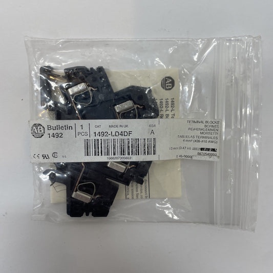 (NEW) ALLEN-BRADLEY 1492-LD4DF TERMINAL BLOCK 1492LD4DF