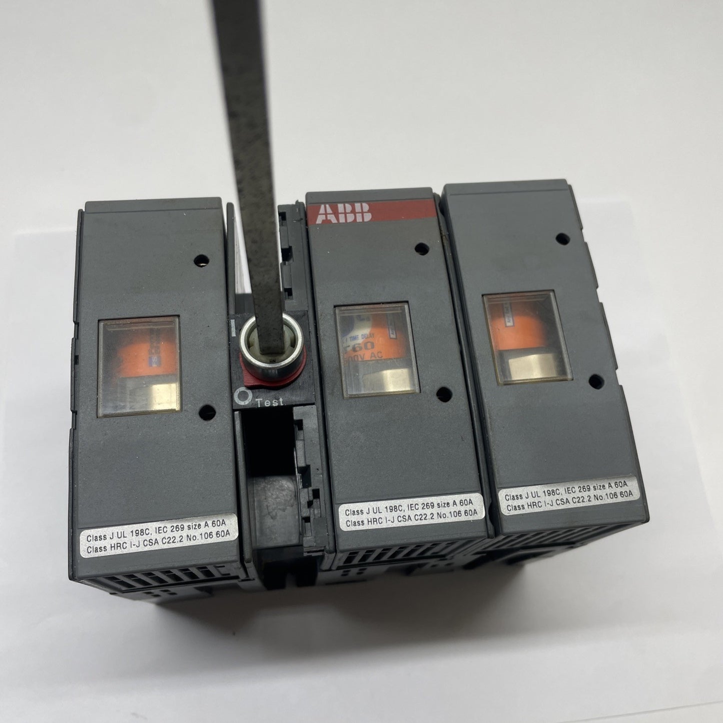 ABB OS60J12 60A 600VAC 3-Pole Fusible Disconnect Switch