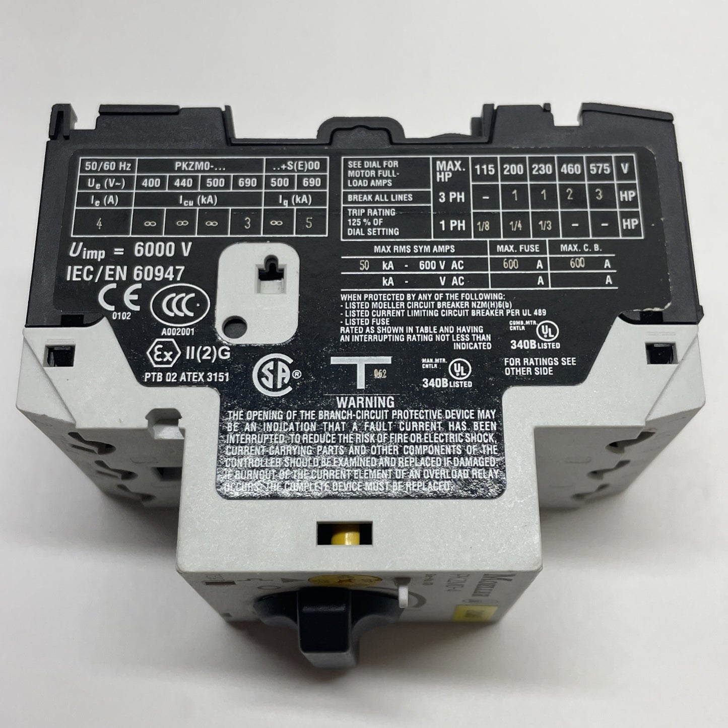 Moeller PKZM0-4 (Ser. 3) Motor Protective Circuit Breaker 3-Pole 2.5-4A