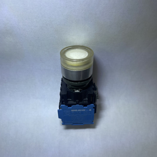 AB Illuminated Push Button 22mm - White - 800E Series 250V Max 800ES-LF33DL0X10