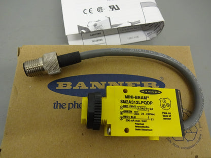 BANNER SM2A312LPQDP / MINI BEAM SENSOR / 49776 / NEW
