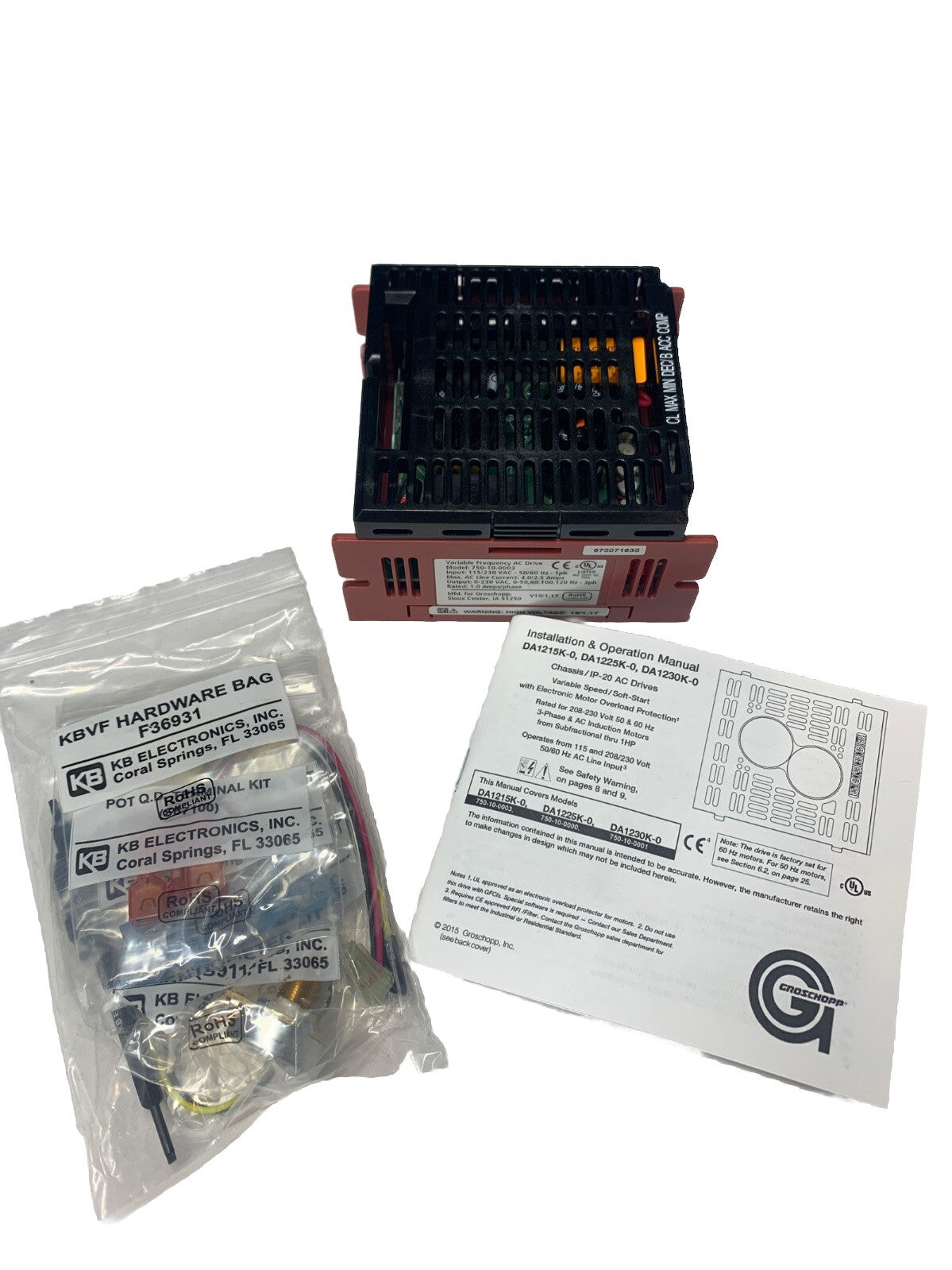 NEW WITH BOX VARIABLE FREQUENCY AC DRIVE GROSCHOPP 750-10-0003 115/230 VAC