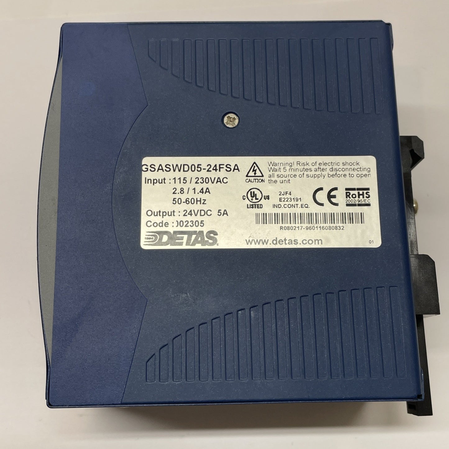 DETAS GSASWD05-24FSA Power Supply 24 VDC / 5A