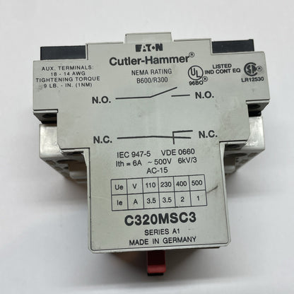 Cutler Hammer A302FN Manual Motor Starter Protector 1.0-1.6A 3-Pole w/ C320MSC3