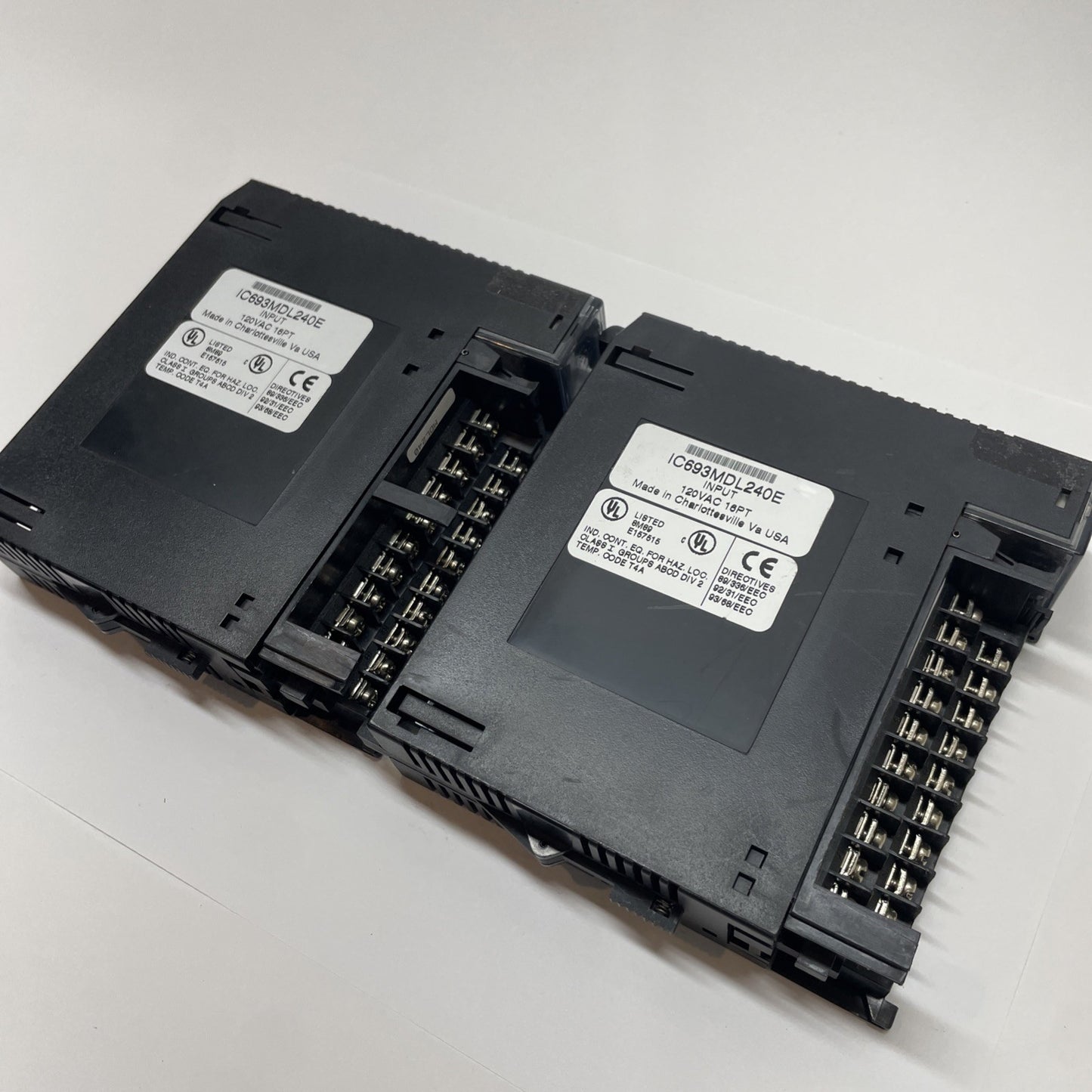 (LOT OF 2) GE Fanuc IC693MDL240E 16-Point 120 VAC Discrete Input Module