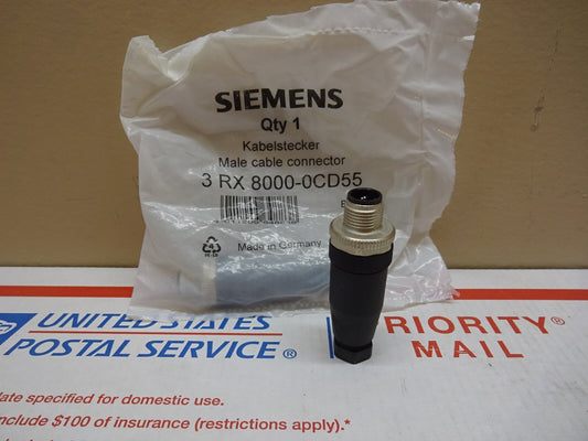 SIEMENS 3 RX 8000-0CD55 / 3RX80000CD55 MALE CABLE CONNECTOR SCREW TERMINAL 5 PIN