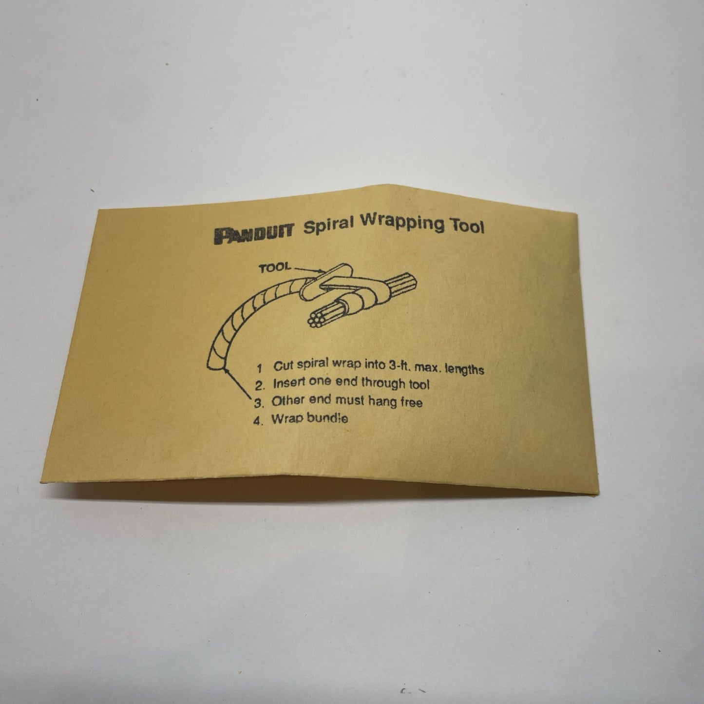 Panduit T25F-C, 0.25" OD x 100' L, 3/16 to 2" Bundle Diameter, Spiral Wrap 30.5m