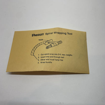 Panduit T25F-C, 0.25" OD x 100' L, 3/16 to 2" Bundle Diameter, Spiral Wrap 30.5m
