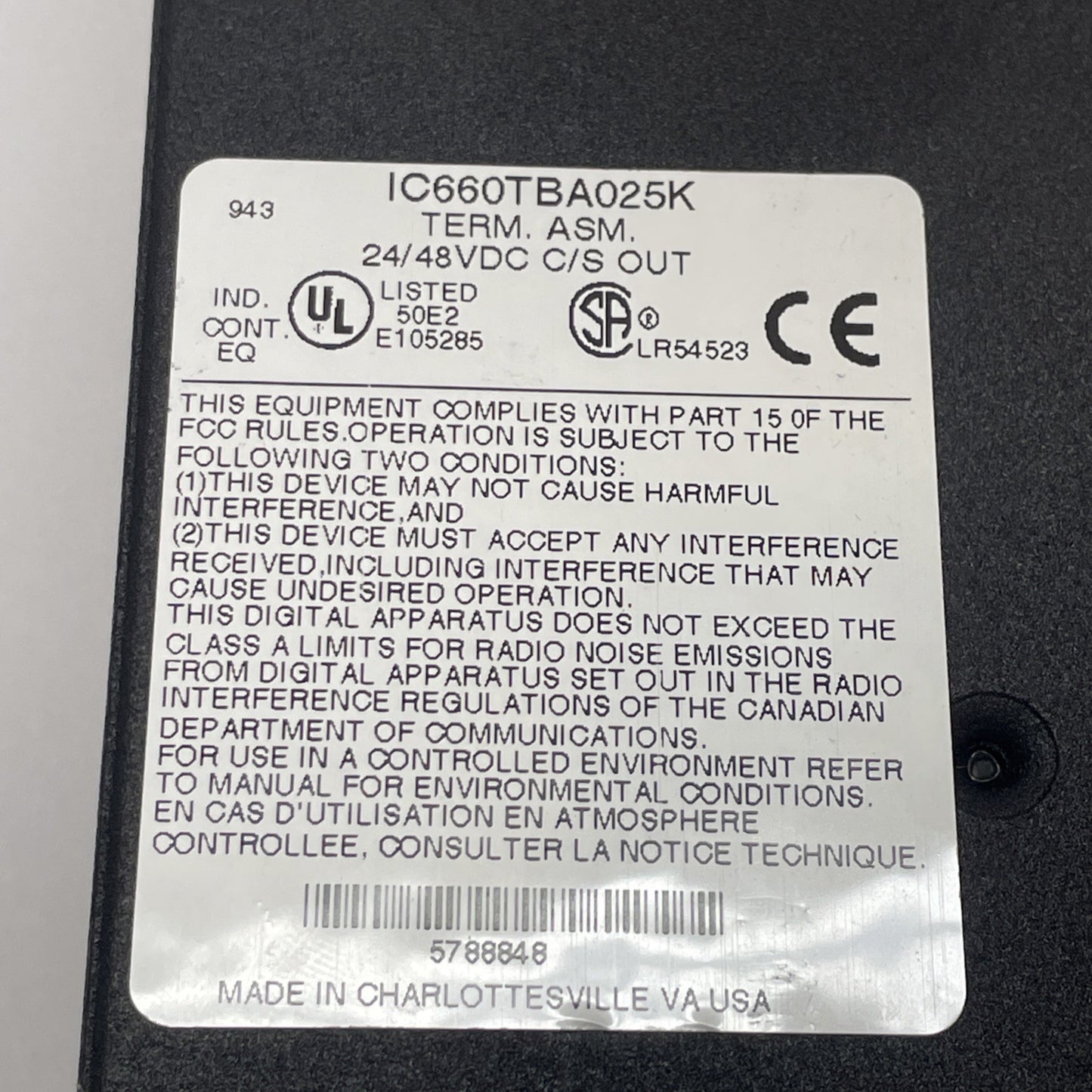 GE Fanuc IC660BBA025 Genius I/O Module IC660EBA025K + IC660TBA025K (USA)