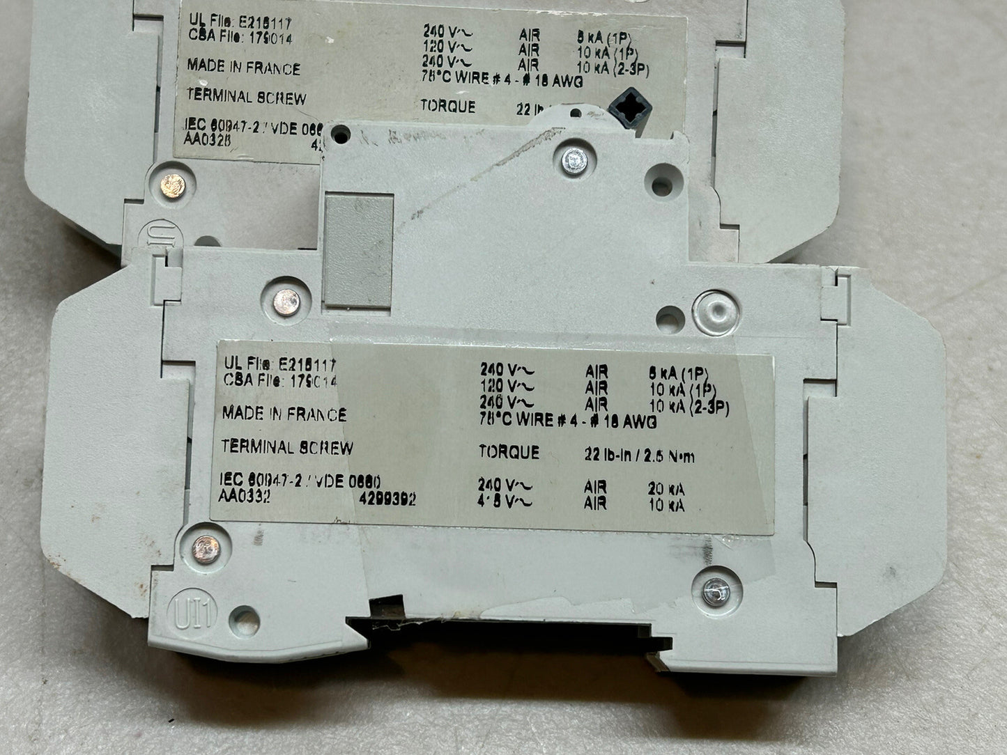MERLIN GERIN 60103 2A MULTI9 1 POLE CIRCUIT BREAKER LOT OF 2 / + BONUS (1) 60120