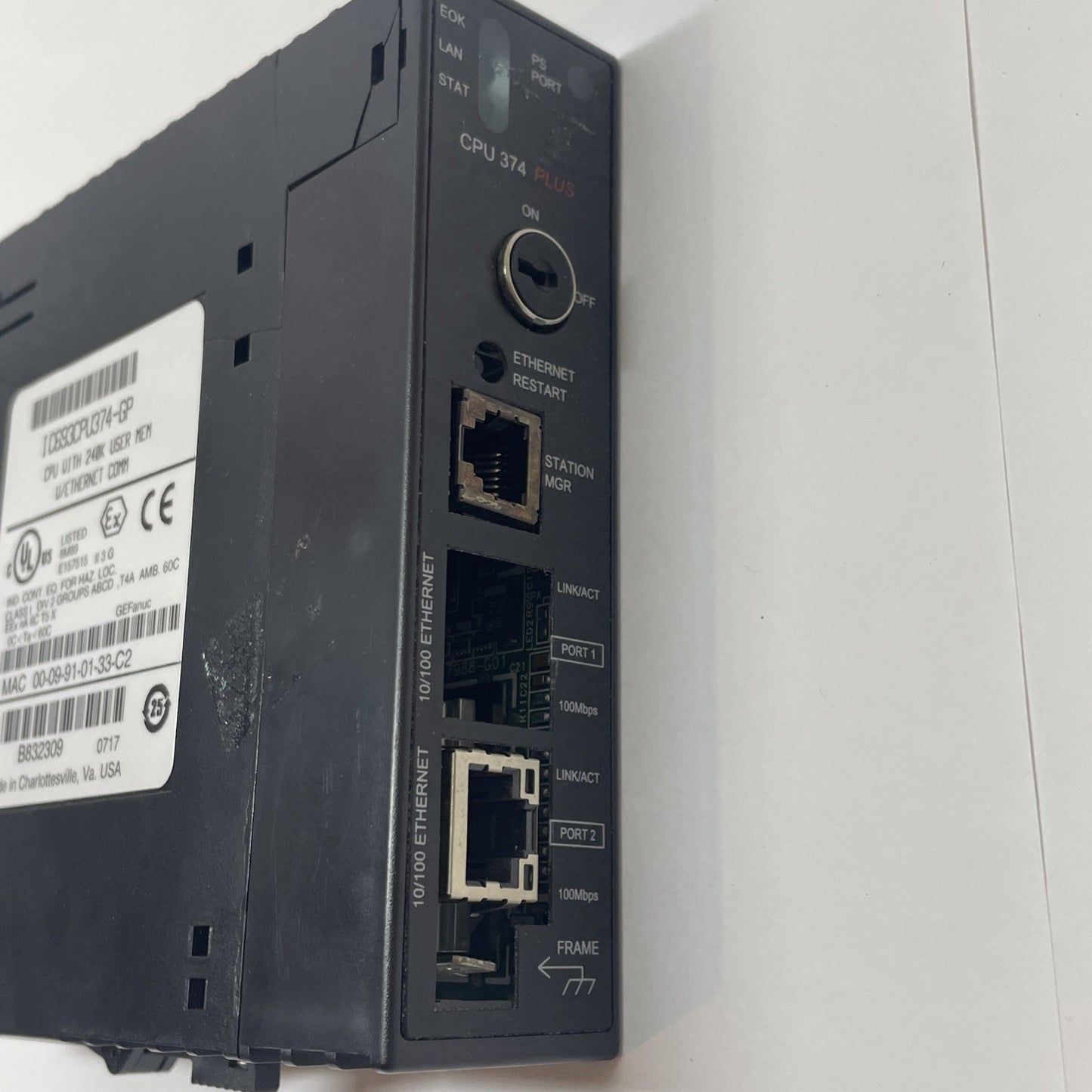 GE FANUC IC693CPU374-GP Series 90-30 CPU Module 133 MHz 240 KB Ethernet