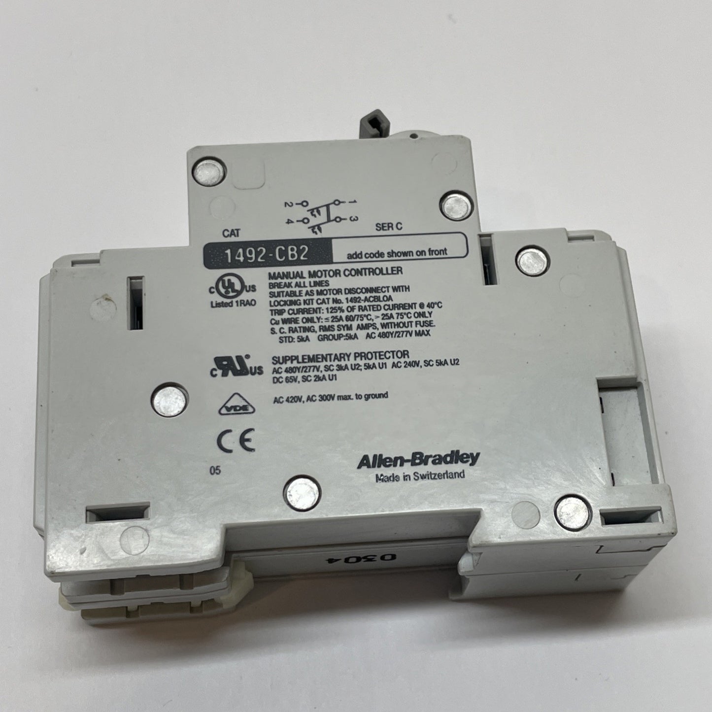 Allen Bradley 1492-CB2H160 Circuit Breaker 16A 5HP  1492-CB2