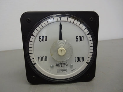 Crompton 077-11CA-ECXC  DC Ammeter 1000-0-1000 A Panel Meter
