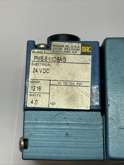 MAC VALVES MAC125A-V2G2-PM-511DB Solenoid Valve 24 VDC 5-Way