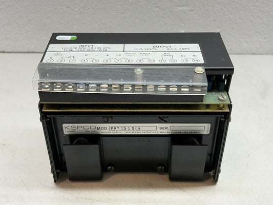 KEPCO PAT 15-1.5 ER / PAT15-1.5ER POWER SUPPLY 115/230VAC 0-15VOLTS 0-1.5AMP