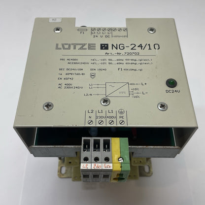LUTZE NG-24/10 720702 24VDC 10A DIN Rail Power Supply
