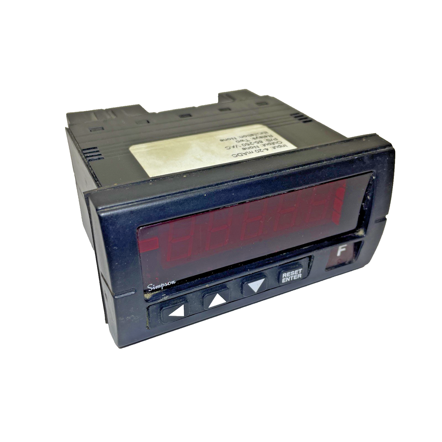 Simpson H345271020 Hawk 3 Digital Panel Meter 85-250VAC 4-20mA 2 Relays