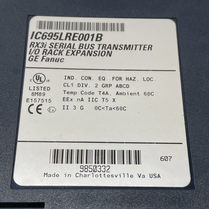 Ge Fanuc IC695LRE001B Serial Bus Transmitter I/o Module