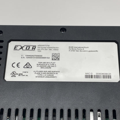 EXOR ESMA07MU301 7" HMI Touchscreen Industrial Panel eSMART07M