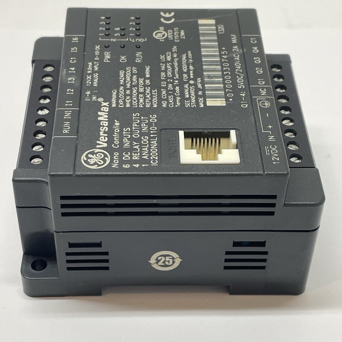 GE FANUC IC200NAL110-DG / VERSAMAX NANO CONTROLLER I/O MODULE